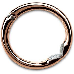 Women Bag Hanger Ring That Opens Into a Hook Close Automatically Polished Copper